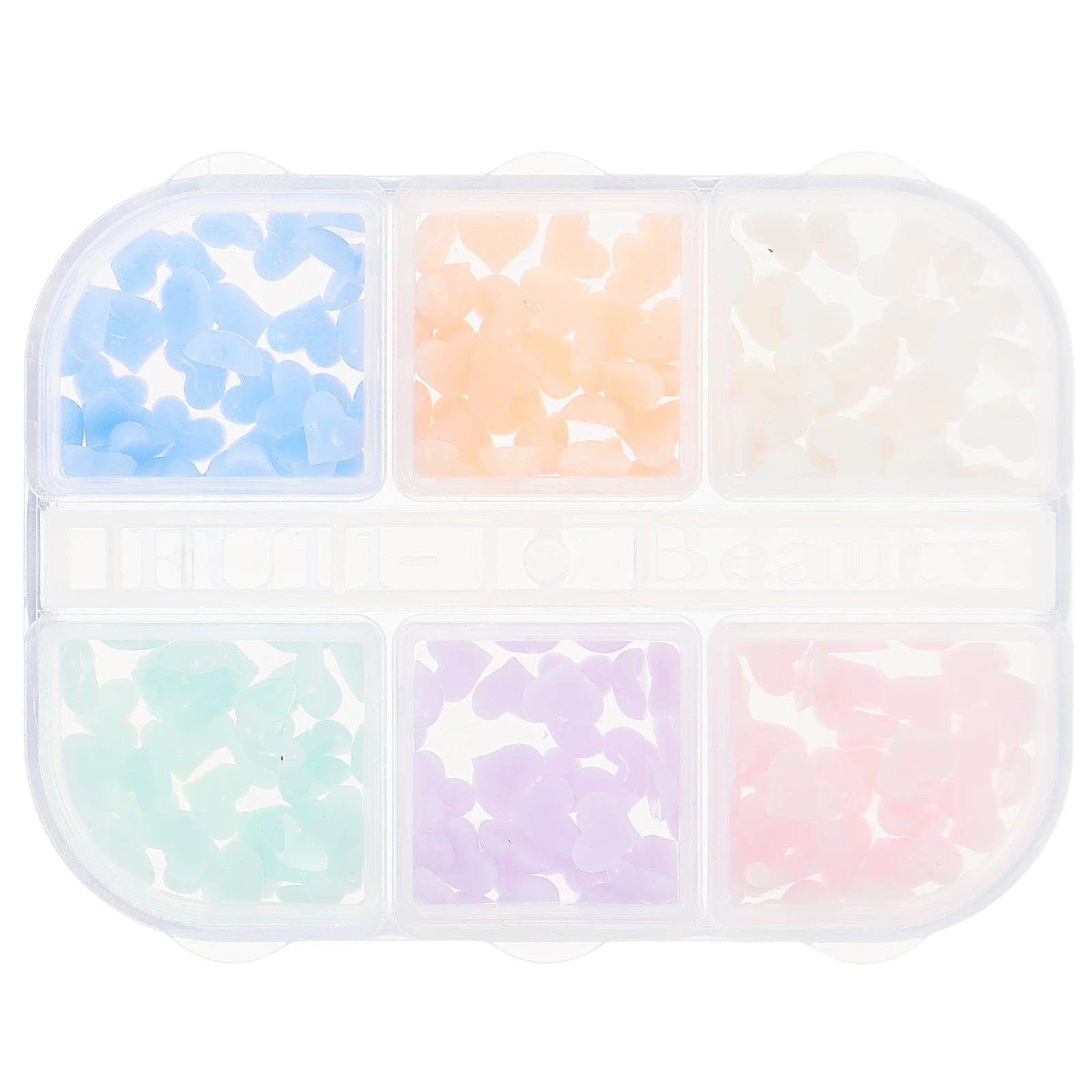 

1Box Resin Heart Decorations Manicure Diy Accessories 3D Heart Shaped Art Supplies Salon Decor Nail Ornaments Nail