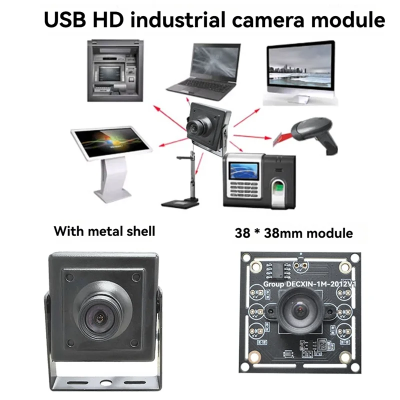 USB Camera Module 720P 30 Frames Industrial Camera Face Recognition Image Acquisition Driver-Free Cam For Android Linux-A79U