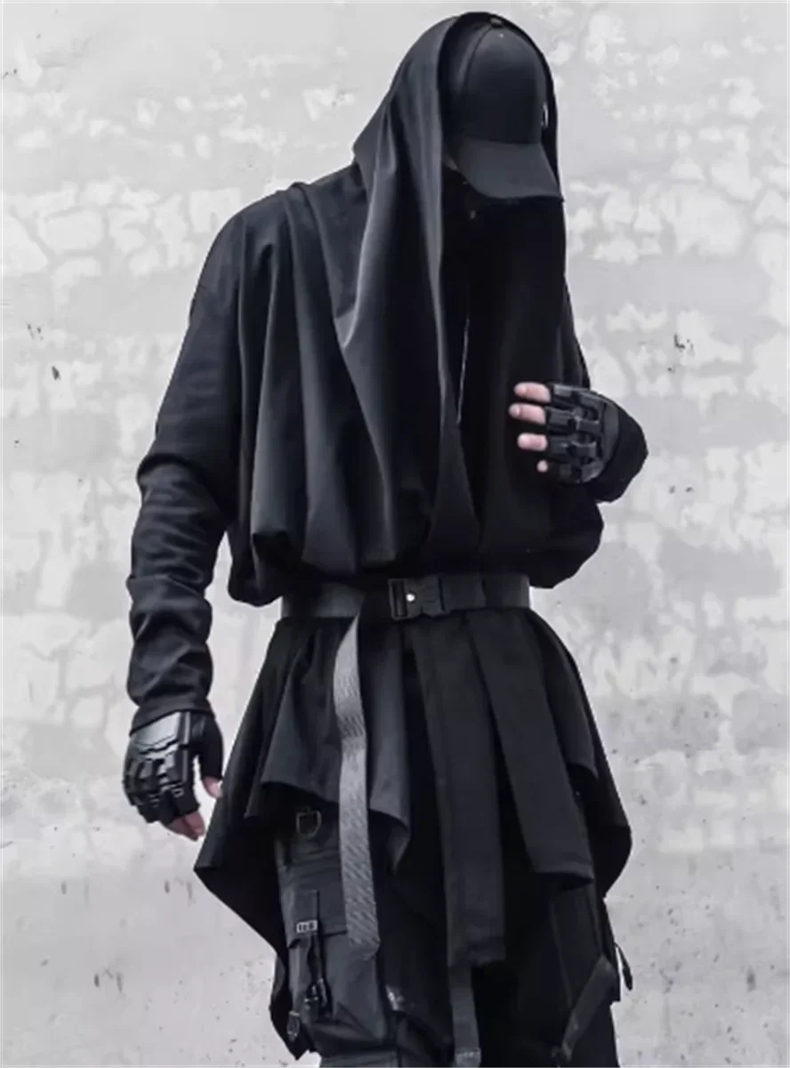 Diablo style medium length wizard personality cape spring and autumn cardigan cape male hairstylist jacket style