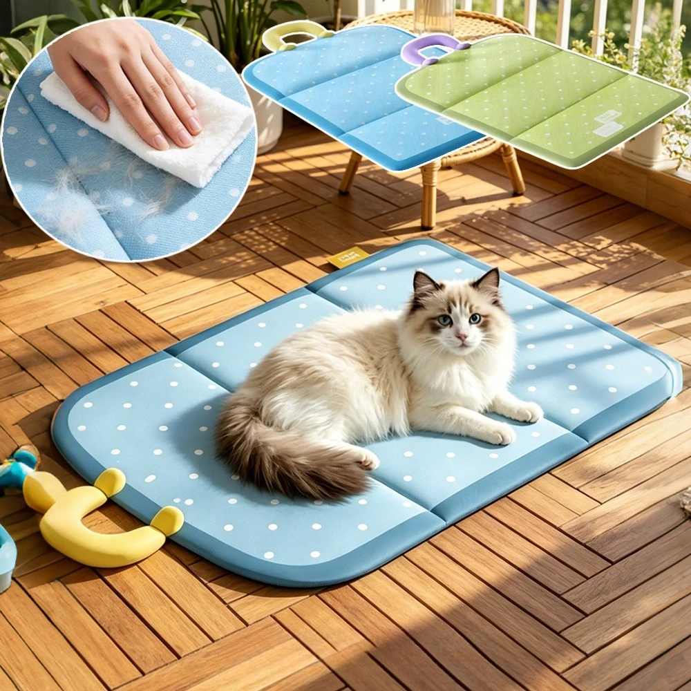 

New Summer Pet Cooling Mats,All-Season Dog and Cat Bed -Double-sided Usable,foldable Dog Cooling Mat for Small,Medium,and Large