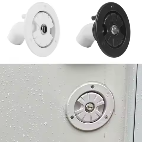 Gravity Water Inlet with Lock Water Tank Filling Port Camper Waterway RV System Boat Camper Trailer White Caravan Accessories