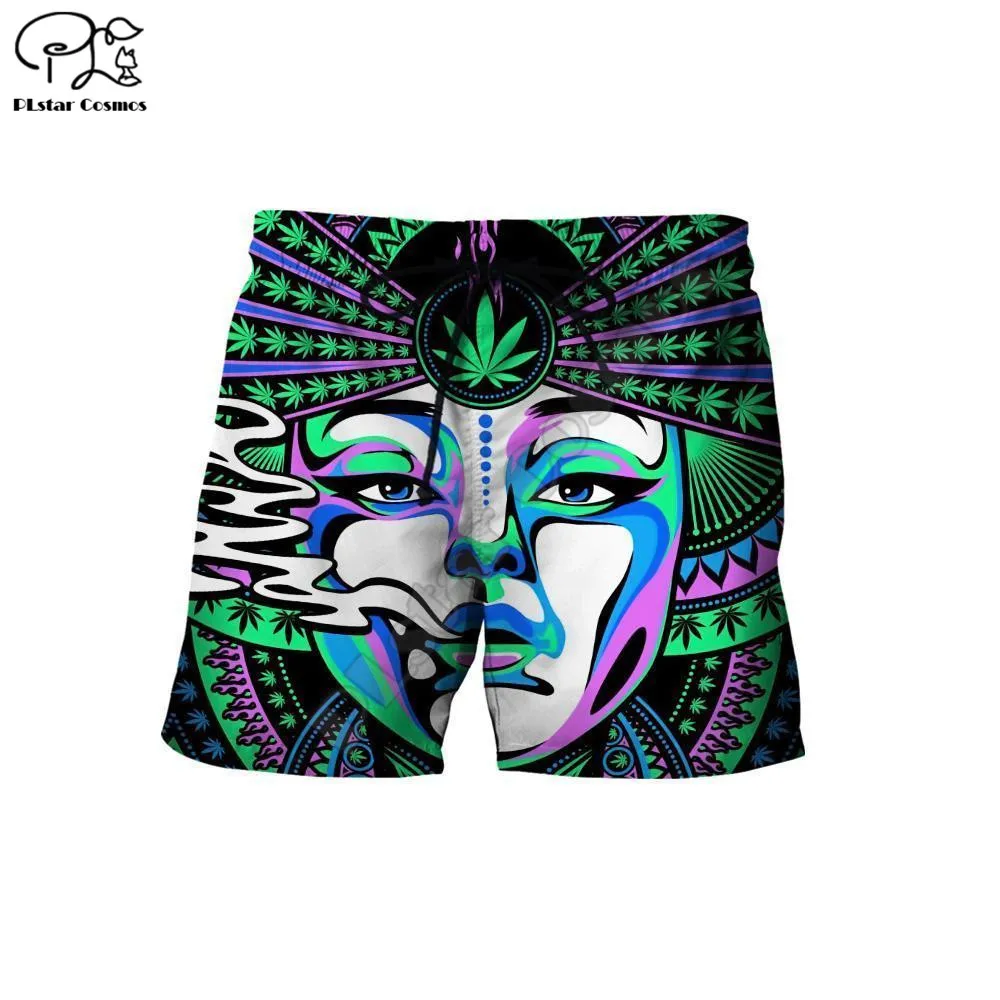 PLstar Cosmos Amazing Guitar Hippie Beach Shorts 3D Printed Summer Casual Men Shorts Loose Quick Drying shorts