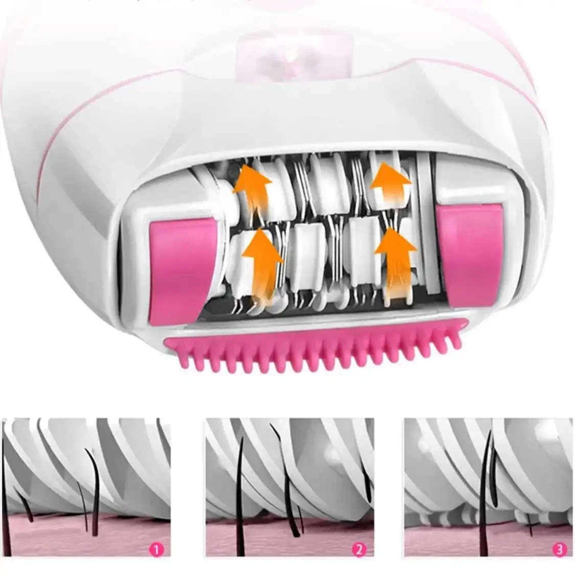 USB Rechargeable Electric Epilator for Women, Body Hair Remover for Face, Armpits, Legs and Bikini Area