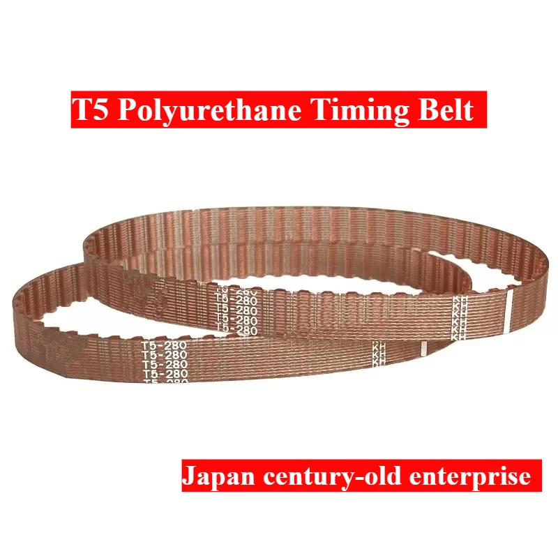 Japan T5 Polyurethane Wire Seamless Timing Drive Belt T5-410 T5-420 T5-425 T5-450 T5-455 T5-465 T5-475 T5-480 T5-500 T5-510
