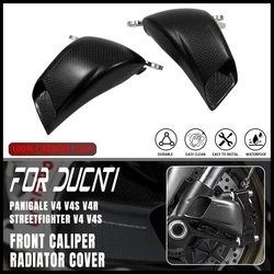 Étrier avant en fibre de carbone V4, couvercle religieux, conduit d'air, refroidissement de frein, DUCATI, Panigale, Streetjean, MTS, V4, V4S, V4SP, éventuelles 2, 100mm