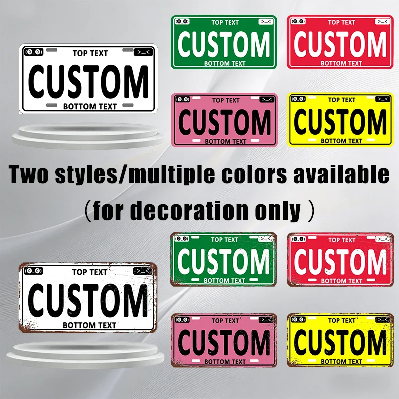 Individuelles Aluminium-Nummernschild, 6x12 Zoll, in Mehreren Farben Erhältlich, Wasserfest/Farbbeständig, Innen-/Außendekoration, Feiertagsdekoration