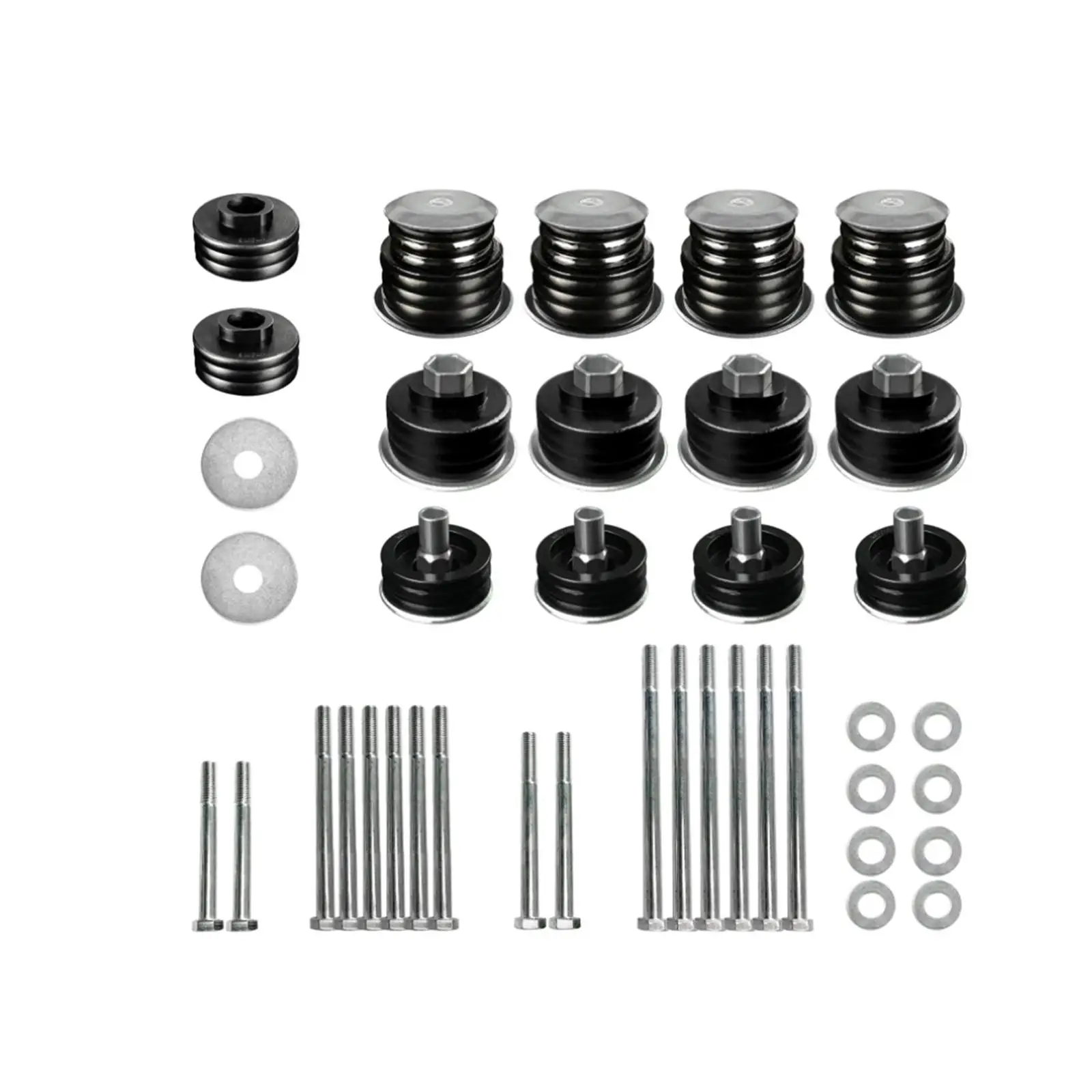 

Kf04058BK Body Mount Bushing Kit Polyurethane Body Cab Mount