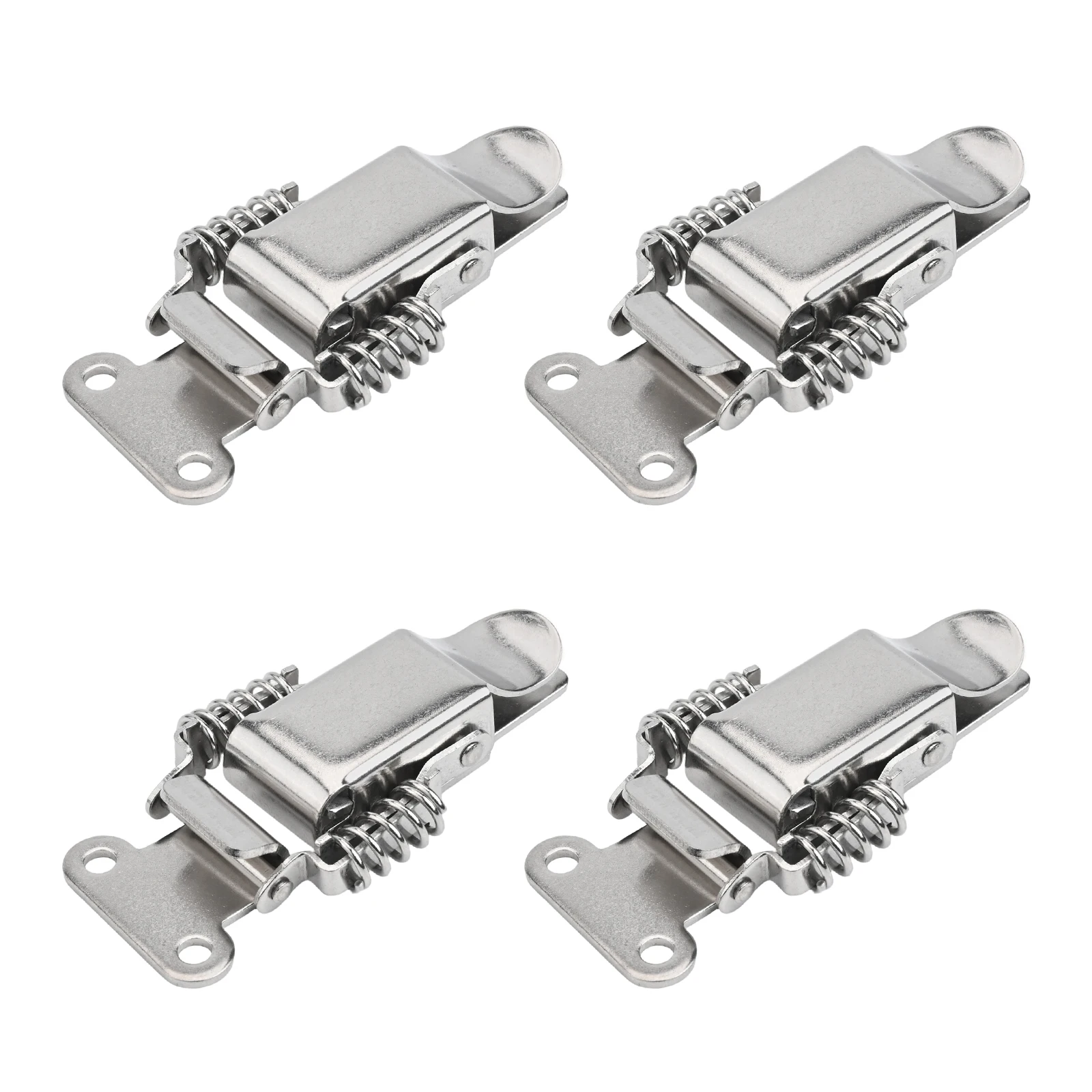 4PCS Stainless Steel Double Spring For Toggle Latch Draw Buckle Clips Suitable for Toolbox Suitcase Storage Boxes and Cabinets