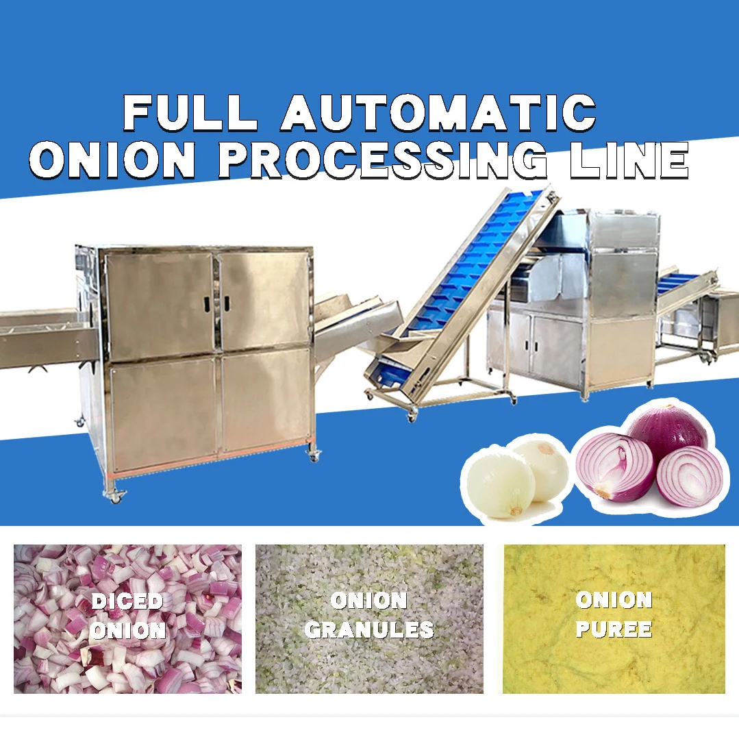 Factory's New Electric 500kgh/1000kgh Onion Production Line Peeler & Head/Root Cutting Machine for Food Application