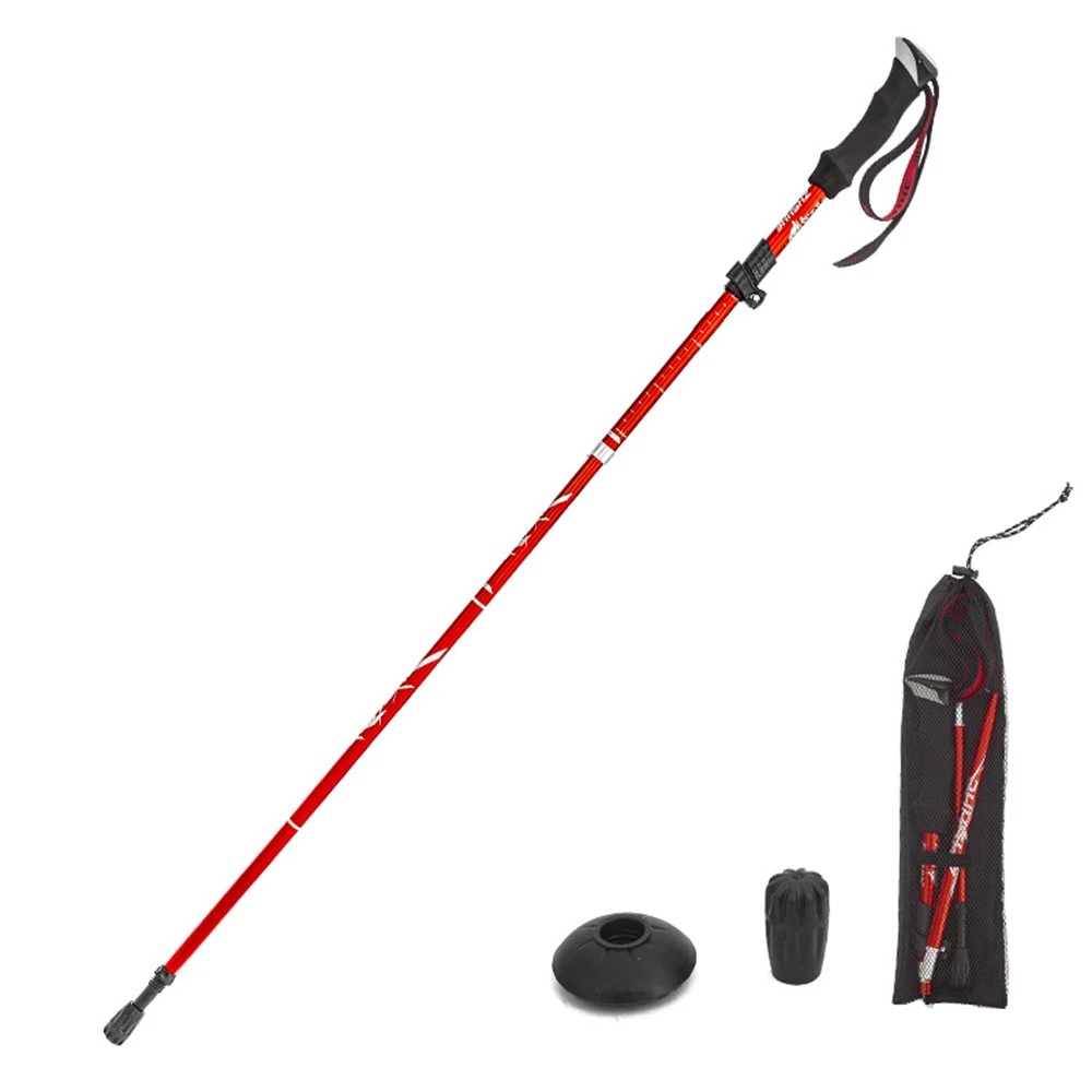 Lightweight Collapsible Trekking Pole Five-fold Walking Stick for Hiking Camping Backpacking