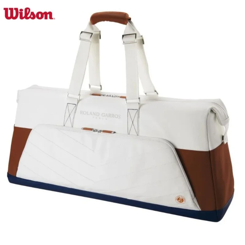 Wilson 2024 Bolsa de raqueta de tenis Super Tour Bolsa de tenis de gran capacidad para 9/5 raquetas con bolsillo interior independiente