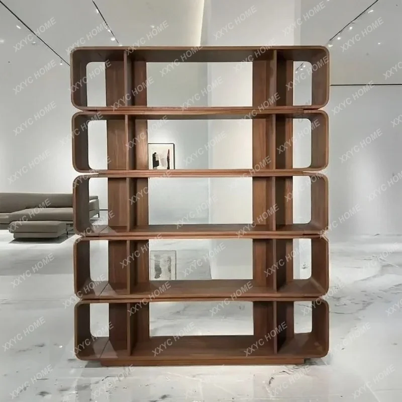 AA  light luxury solid wood bookcase multi-layer solid wood shelf study shelf storage cabinet minimalist jewelry cabinet