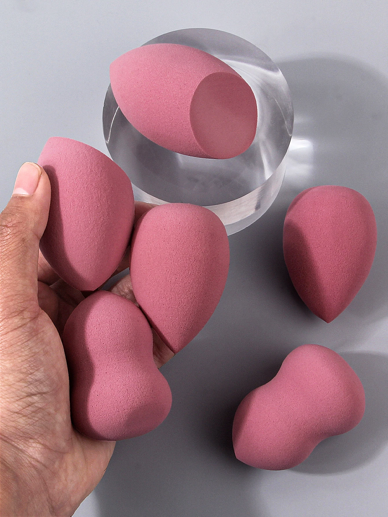 Ensemble d'œufs éponge de maquillage professionnel multicolore 6 pièces, haute résilience, application de maquillage fine, outil de maquillage pour le visage lisse