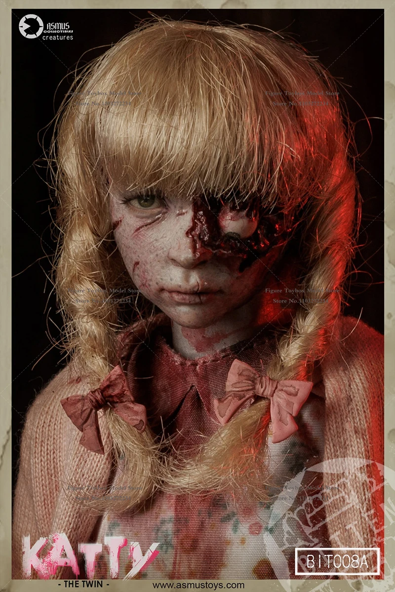 ASMUS TOYS BIT007A Chloe BIT008A Katty 1/6 Sangramento Zombie Girl Action Figure Pano de Sangue Móvel 12 "Conjunto Completo Modelo de Soldado