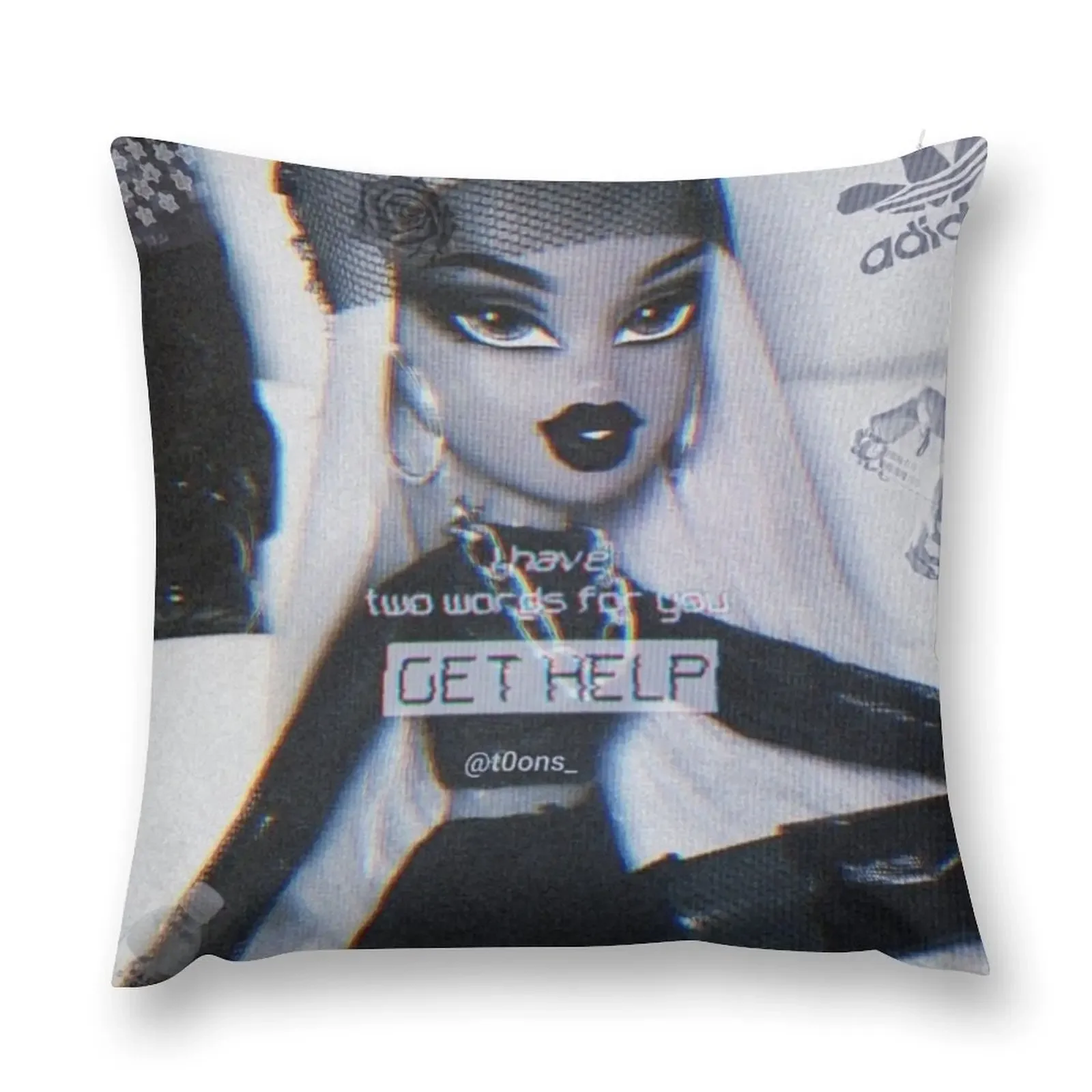 

Sassy, Moody, NASTY! Throw Pillow Pillow Cases Decorative anime girl Covers For Sofas New year pillow