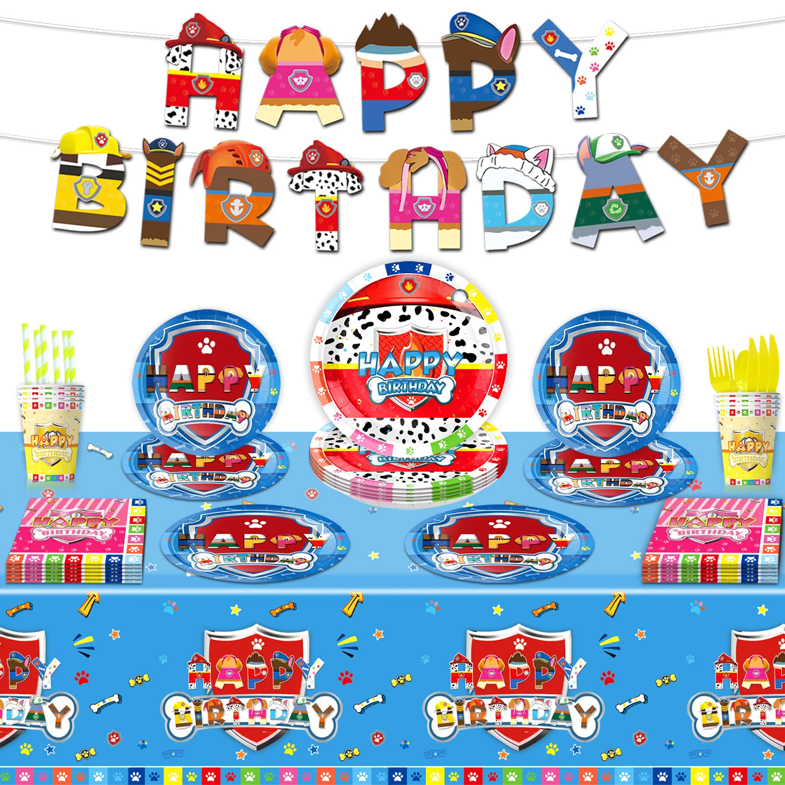 New Paw Patrol Tablecloth Birthday Table Decoration For Kids Birthday Party Decorations Baby Shower Supplies Boys Gift Toys