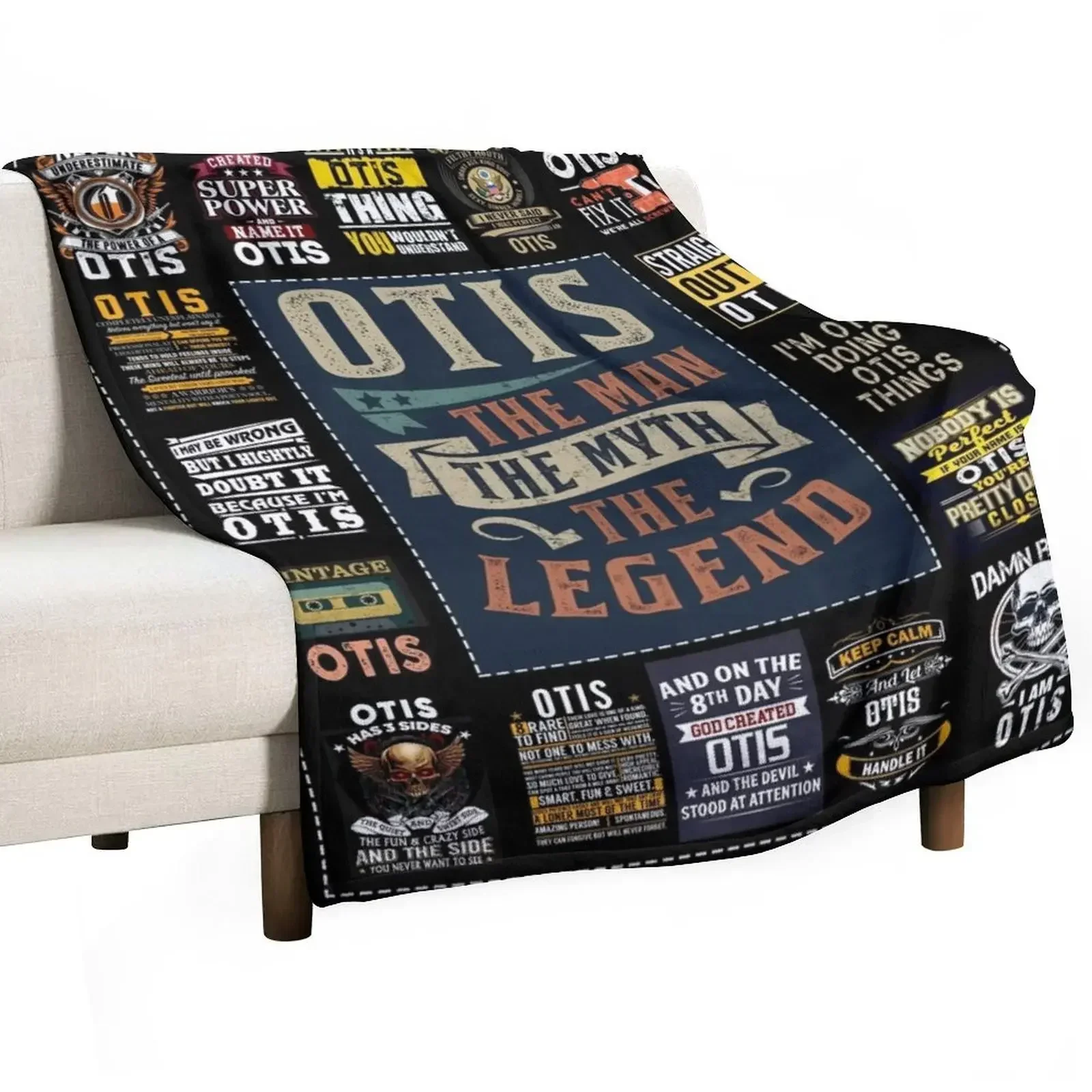 OTIS - The Man The Myth The Legend Throw Blanket Cute Plaid Bed Tourist Cute Blankets