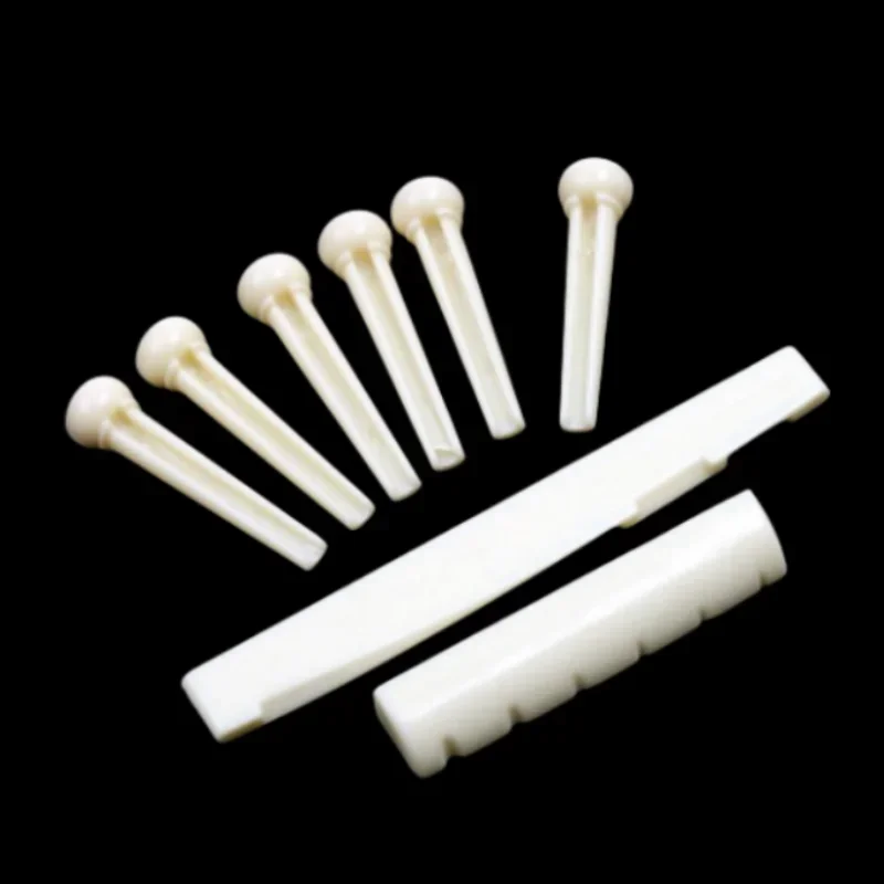 Portable 6-String Guitar Bridge Pins Saddle Nut Acoustic Cattle Tailpiece Plastic Guitar Accessories for Acoustic Guitar Quality