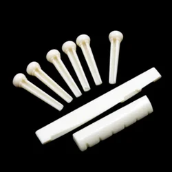 Portable 6-String Guitar Bridge Pins Saddle Nut Acoustic Cattle Tailpiece Plastic Guitar Accessories for Acoustic Guitar Quality