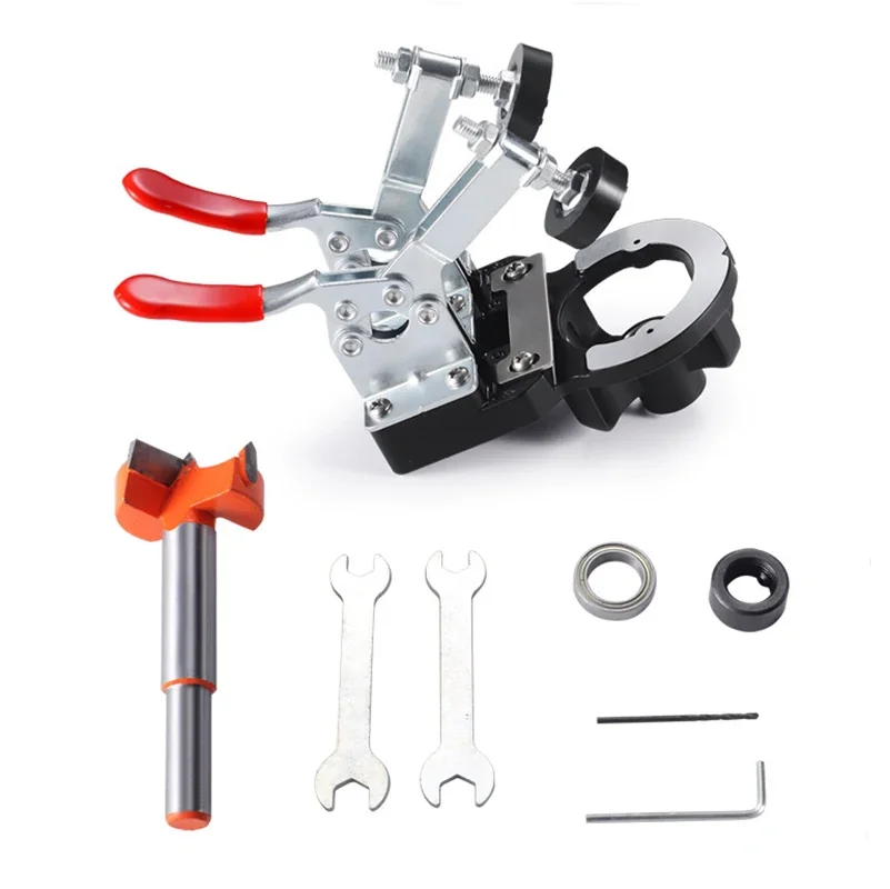 Woodworking Hole Opener Tools Door Cabinets Puncher Tools Concealed Hinge Jig Kit Hole Drilling Guide Locator With Fixture