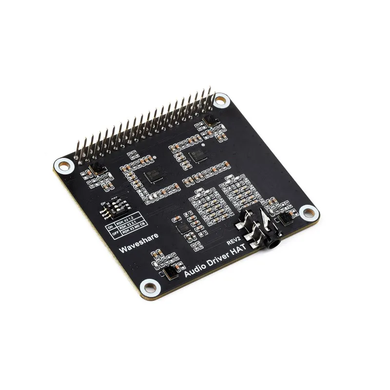 WaveshareAudio Driver Board for RDK X3 Development Board, Supports Audio Playback And Recording, Stereo Encoding / Decoding, Onb