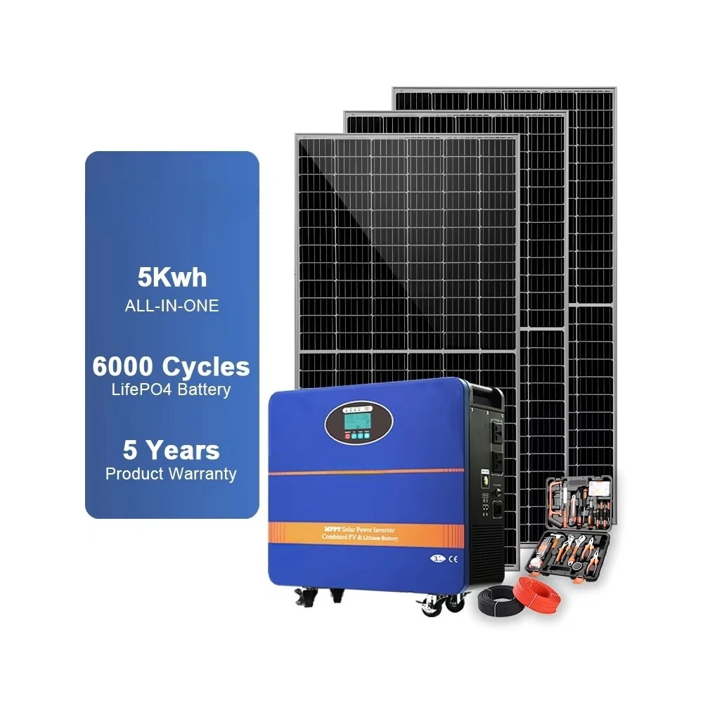 

5KW Solar Power Station Off Grid Solar Power System All in One Lithium Battery Solar Energy System Generator for Home