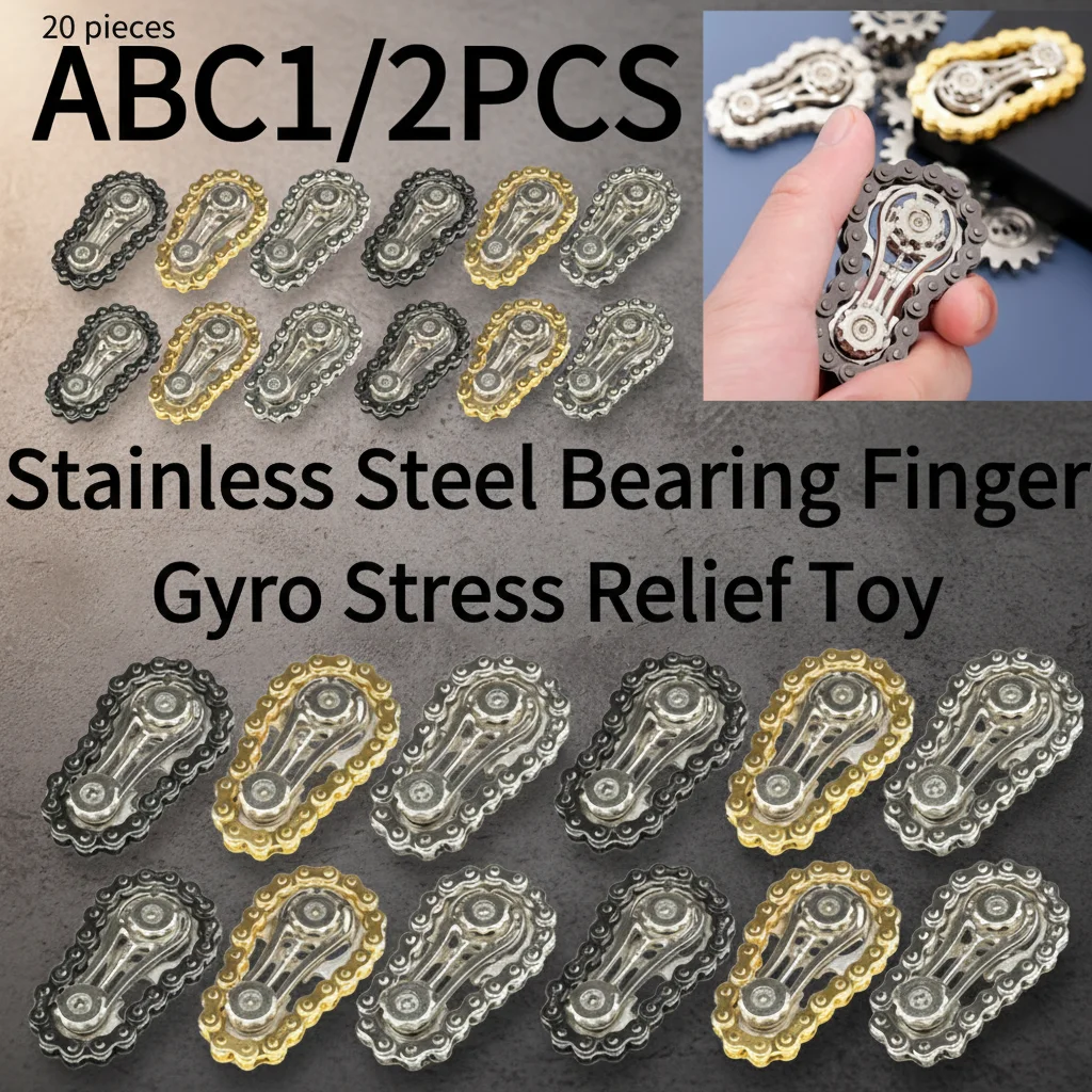 Metal Gear Precision Machined Alloy Sensory Toy Smooth Stainless Steel Bearing Interlocking Gear Rotation Desk Toy for Adults
