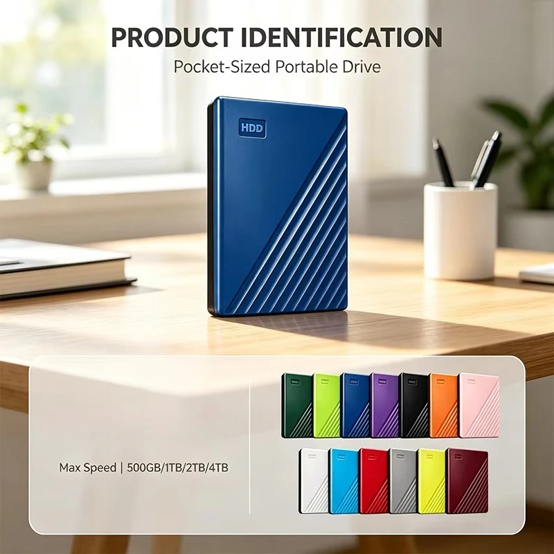 Original NEW Portable External White/Dark Blue/Green Hard Drive USB 3.0 Encrypted Storage Disk 500GB-4TB High Speed for Laptop