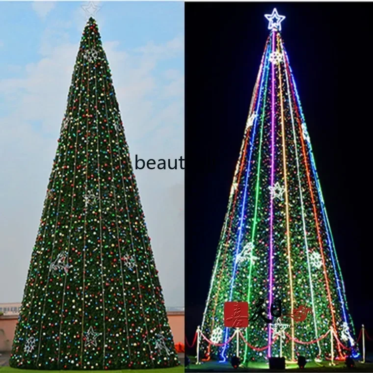 

Modern large lighting Christmas tree 4-5-6 -8 meters, outdoor Christmas tree scene decoration tree A50
