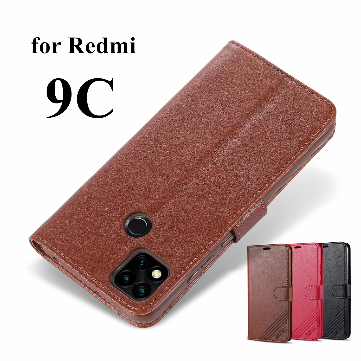 

AZNS Redmi9C Case High Quality Flip Cover Leather Case for Xiaomi Redmi 9C / Redmi 9C NFC Pu Leather Phone Bags Holster