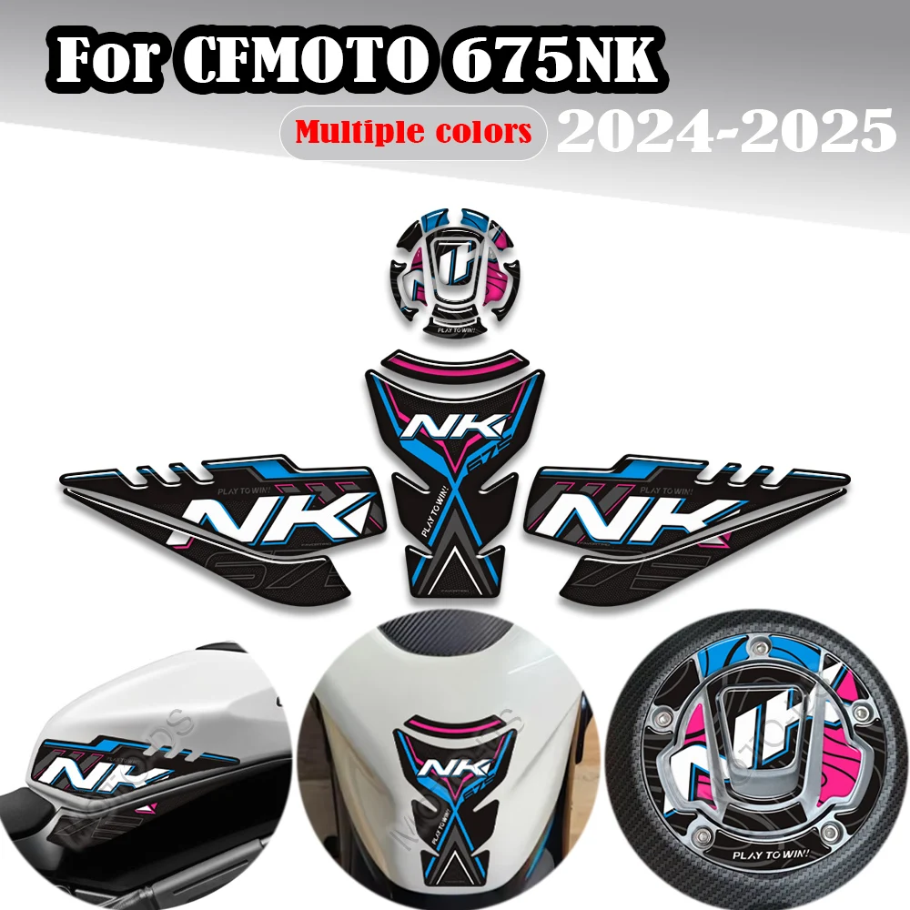 

For CFMOTO 675NK 675 NK 2024 2025 Motorcycle Full Body Protection Sticker Kit 3D Resin Decals Set Tank Pads Fuel Cap Cover