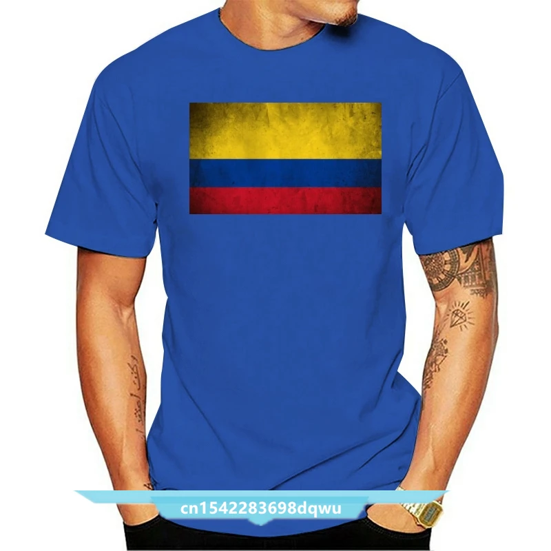 Novelty Design Men T SHIRT COLOMBIA Mlietta Cotone Idea Re Palo Colombia Bandiera S-XL  Summer Casual Clothing