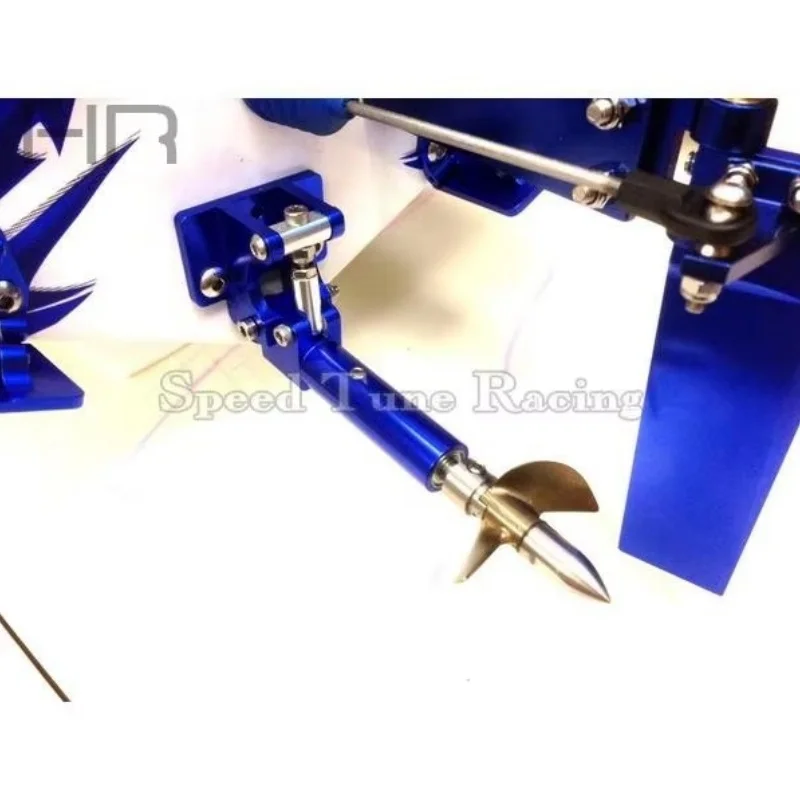 HR CNC Machined Brass Propeller and Stainless Steel Conical M4 Propeller Nut and Drive Dog for Traxxas Spartan Boat