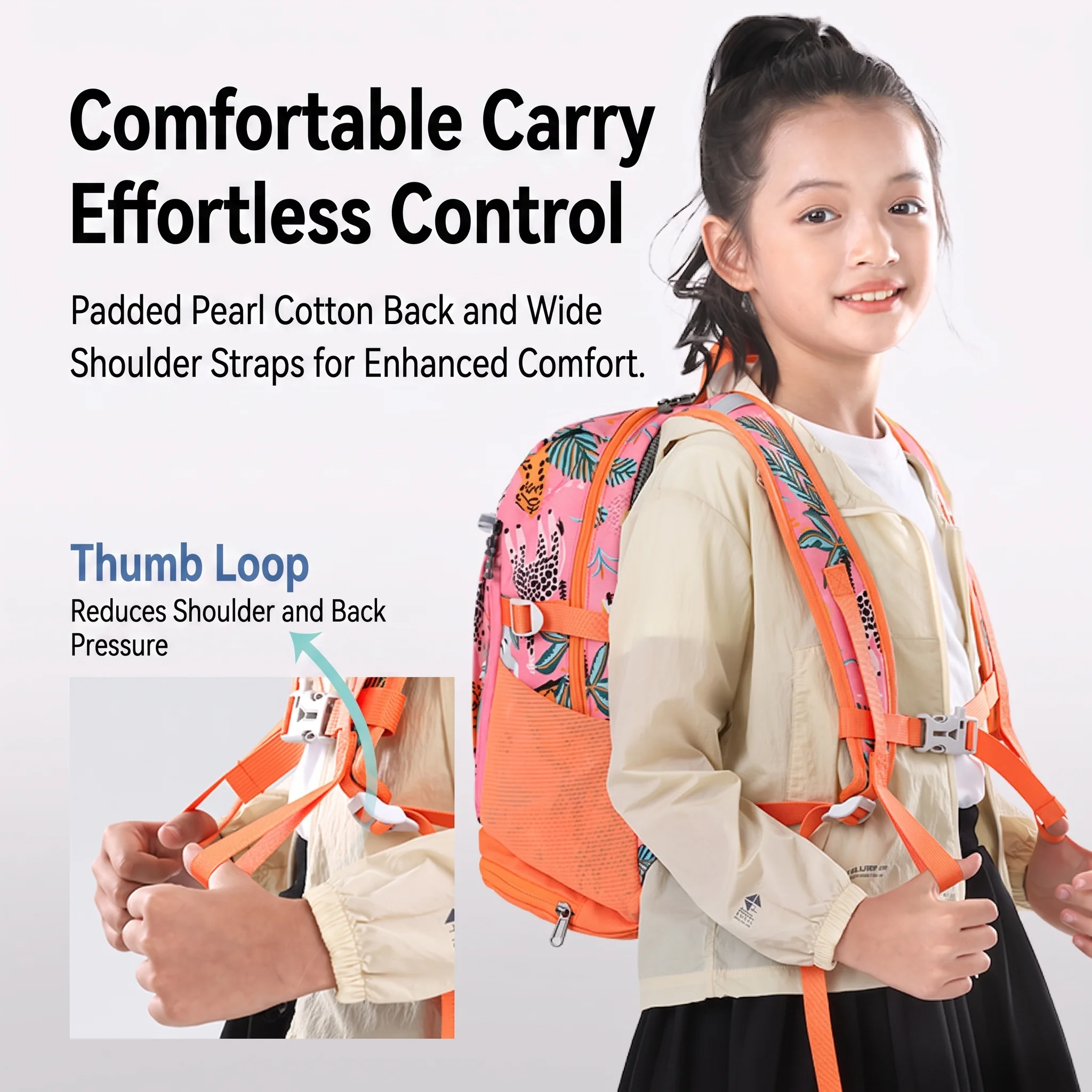 Kids Outdoor Sports Backpack Lightweight Hiking Mountaineering School Bag Boys Girls Tutoring Travel Daypack Student Rucksack