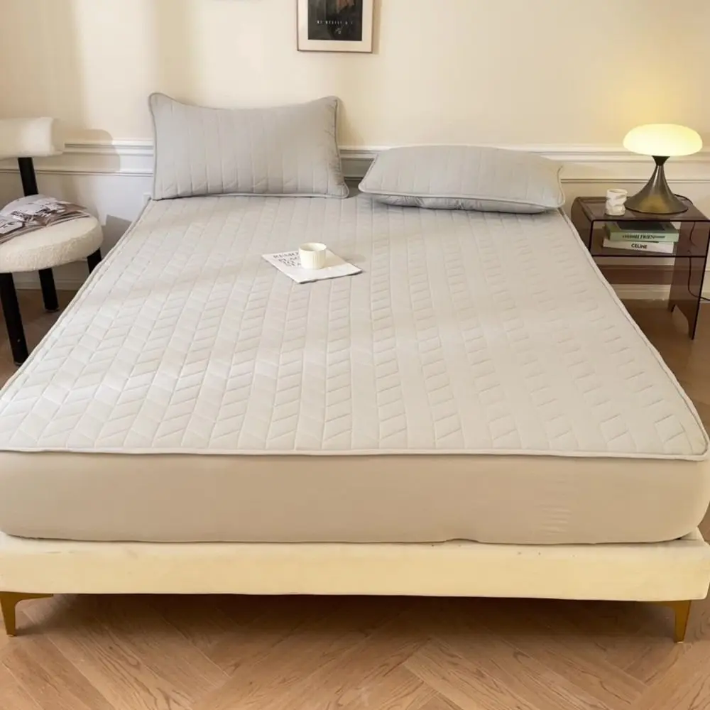 

Thicken Non Slip Fitted Sheet 90/120/150/180cm Skin-friendly Elastic Bedsheet Soft Texture Waterproof Mattress Cover Bedroom Use