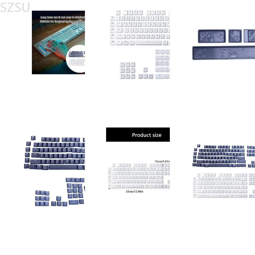 

SZSU Wear Resistant ABS Keycap Fingerprints Proof Quick Installation for G915