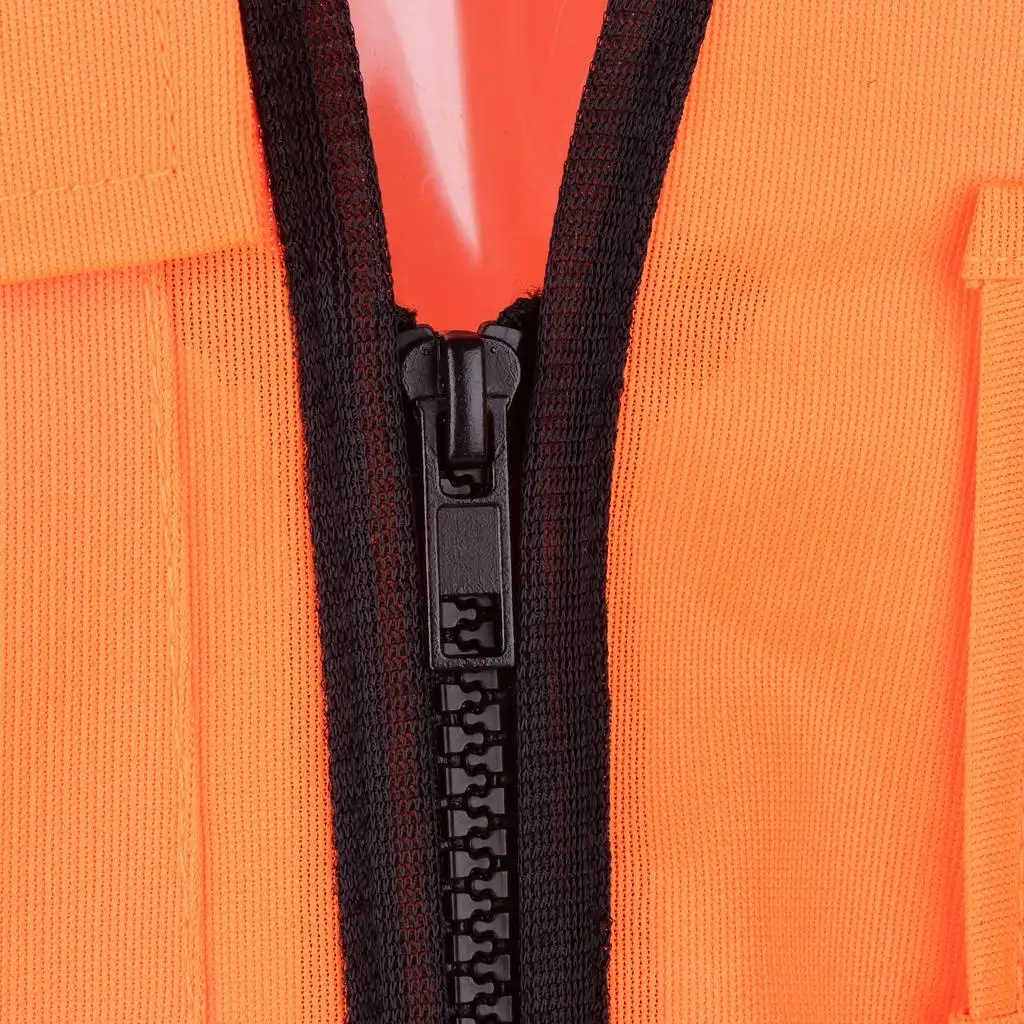 Reflective Night Security Waistcoat Jacket Fluorescent Yellow and Orange