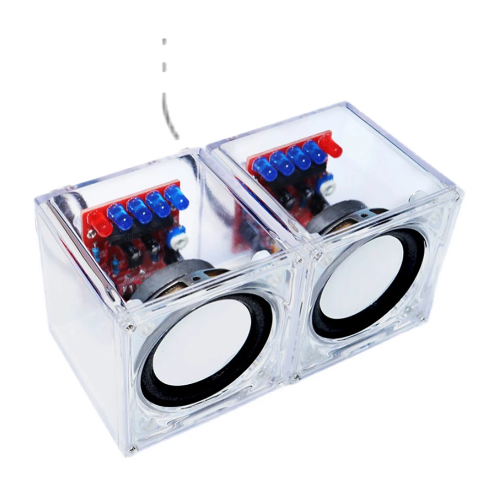 Small Speaker Making Kit Electronic DIY Parts Transparent Speaker Parts Skill Welding Training Accessories Speaker Making Kit