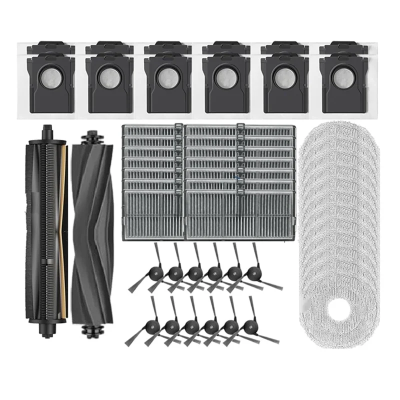 

ABXH For Dreame Mova P50 Pro Ultra Vacuum Cleaner Parts Main Side Brush Hepa Filter Mop Cloths Dust Bag