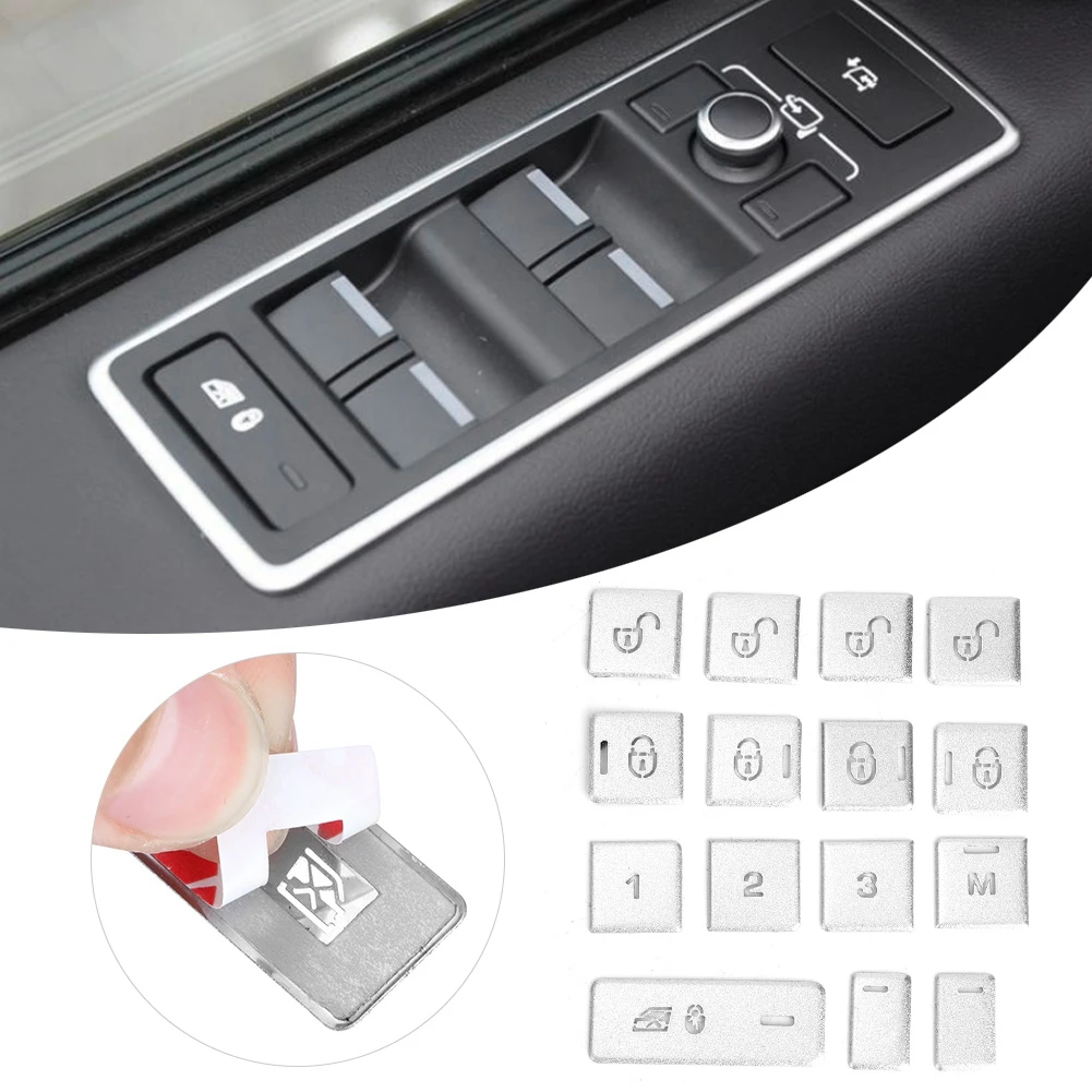 

15pcs Door Window Switch Button Cover Trim Fit for Range Rover Sport 2014 2015 2016 2017