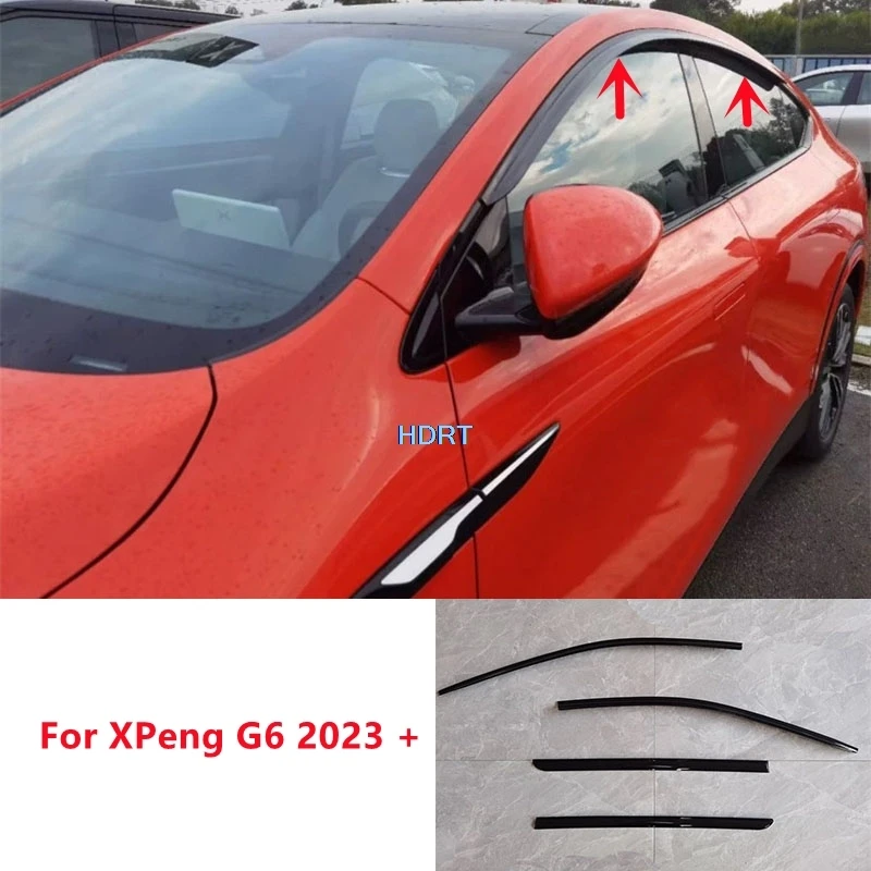 

Car Style Window Deflector Wind Visor Sun Rain Shelter Weather Shield Cover Protector Decoration Accessories For XPeng G6 2023 +