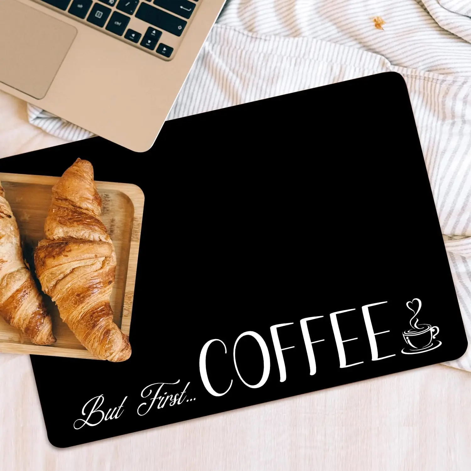 Good Days Start with Coffee Bar Mat Vintage Wooden Dish Drying Mat Farmhouse Espresso Machine Pad Kitchen Decor Gift