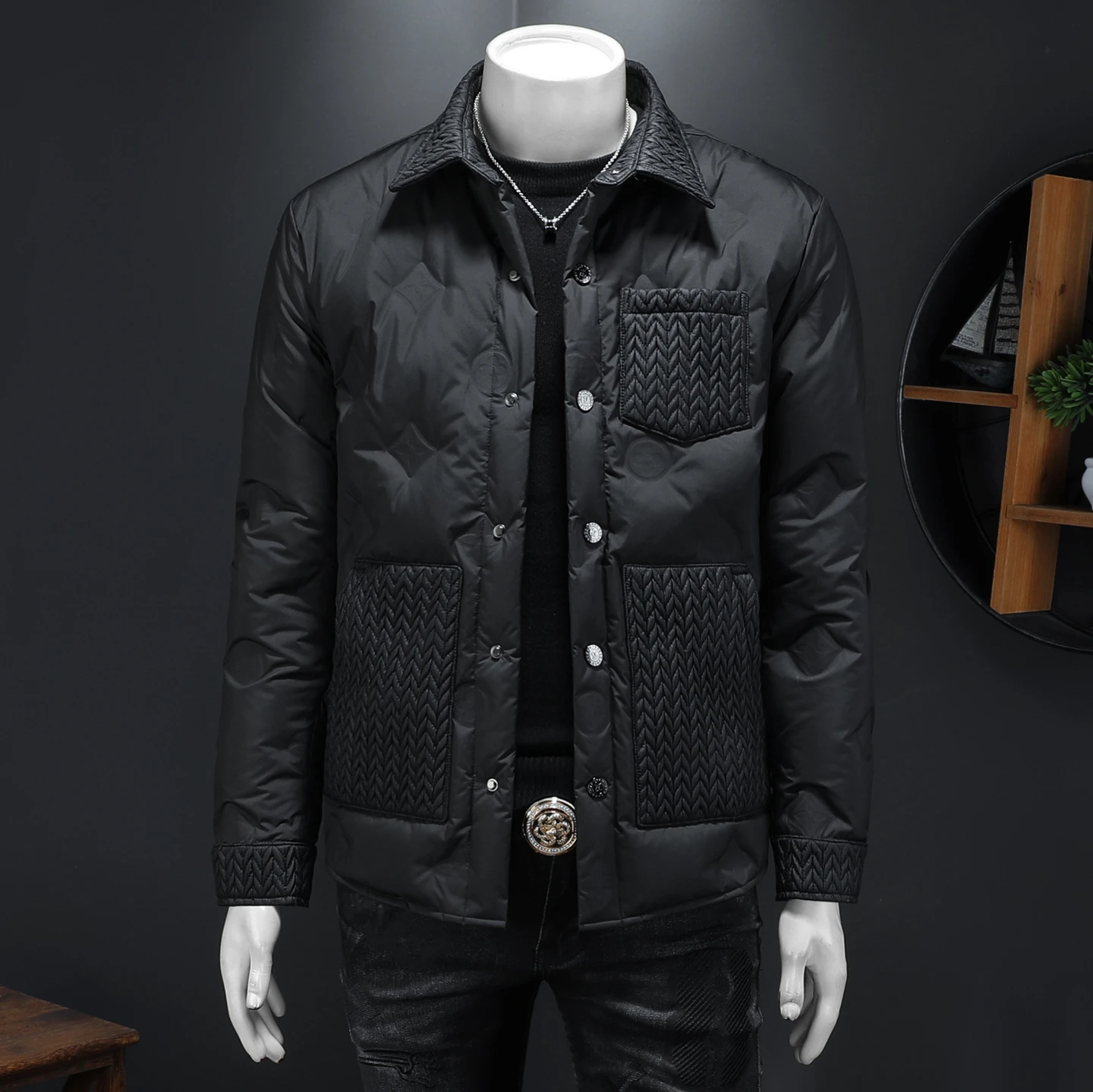 الرجال أسفل السترة 2026 الرجال الشتاء الدافئة أسفل سترة الأعمال عالية الجودة سميكة الدافئة عارضة أسفل السترات #1