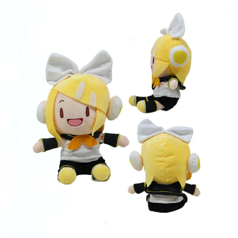 28CM Nowa Figurka Anime Hatsune Miku Kagamine Len Rin Kawaii Model Pluszowa Zabawka Lalka Ozdoba Prezent