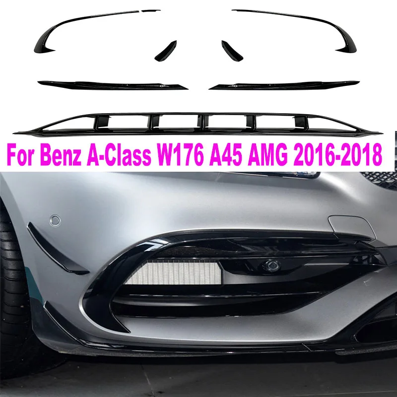 Applicable to Mercedes Benz class a w176 2016-2018 front bar surrounded front lip air knife A45 AMG front air knife modification