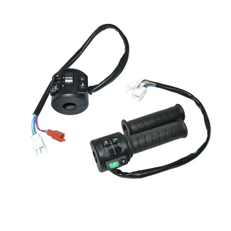 Handle Throttle Accelerator With Horn Light Function Three-Speed/Reverse Parking For E-Scooter Motorcycle Motorbike-N29R