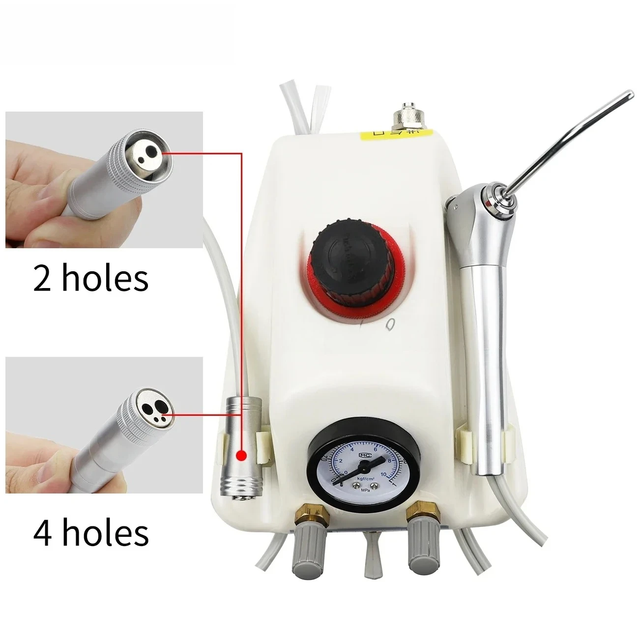 Y Portable Lab Turbine Unit Work with Air Compressor 3 Way Syringe 2/4 Holes Teeth Whitening Dentistry Equipment Polishing Tool
