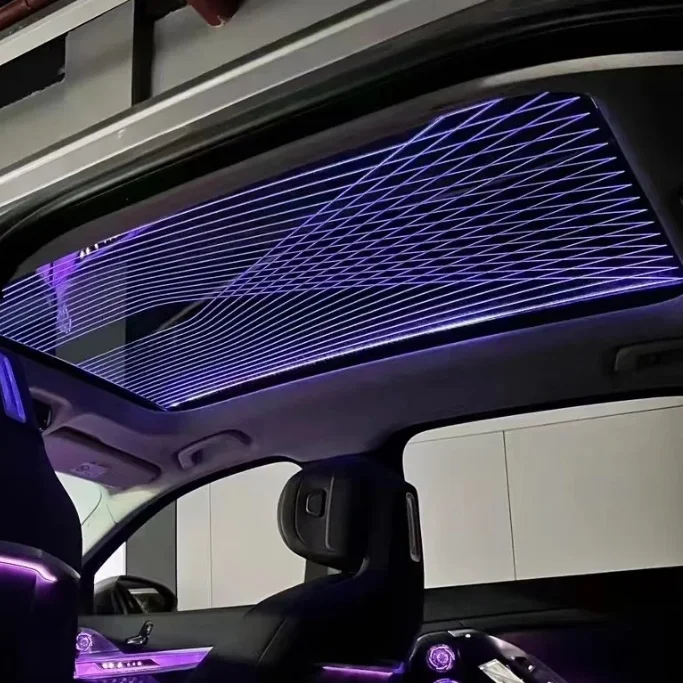 Custom Starry Sky Pattern Daytime Running Light New 7 Series Panoramic Interior Ambient Light Full Car Luminous Upgrade Kit view 5
