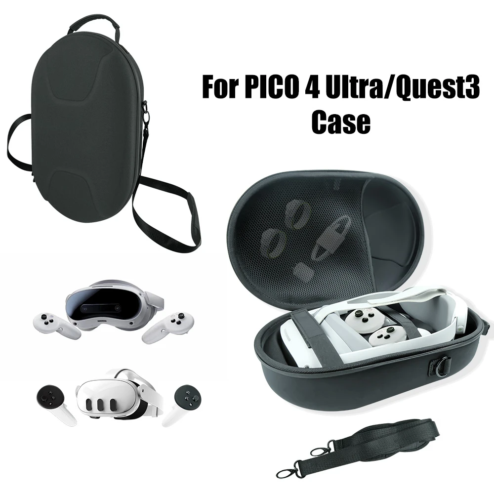 Storage Box Bag for PICO 4 Ultra Wear Halo Strap Travel Carrying Case Cover Pouch Hard EVA