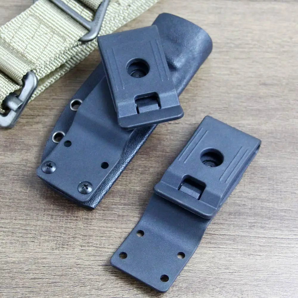 2PCS Belt Loops Clip For DIY Knife Kydex Sheath Holster with Screws Spare Parts 360 Degree Rotation Swivel